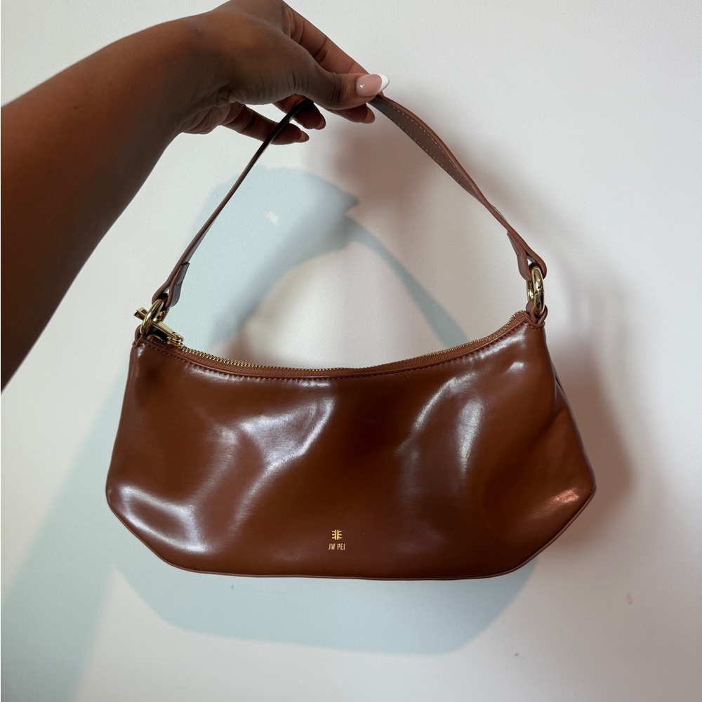 JW PEI curved Leather Shoulder Bag